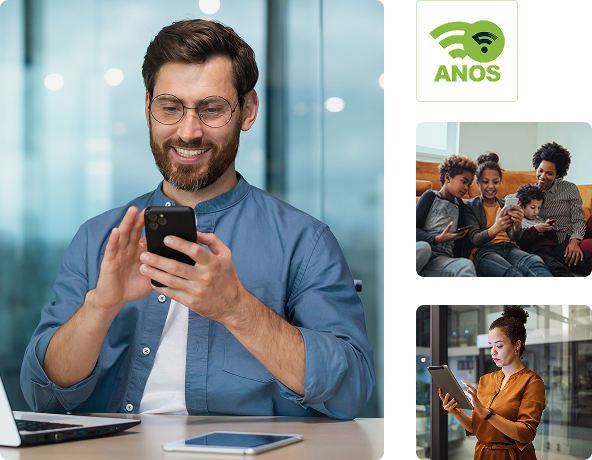 Imagem sobre Oferecemos agilidade, prontidão, conexões seguras e um conceito mais amplo de conectividade.